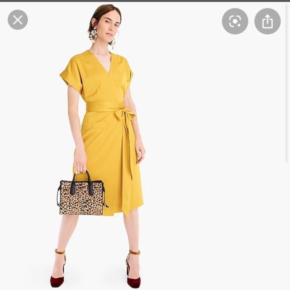J. Crew Dresses & Skirts - J Crew wrap dress in satin crepe